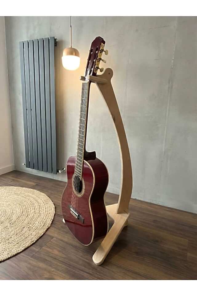 Montavo MNT02 Ham Ahşap Gitar Sehpası – Enstrüman Ayaklığı