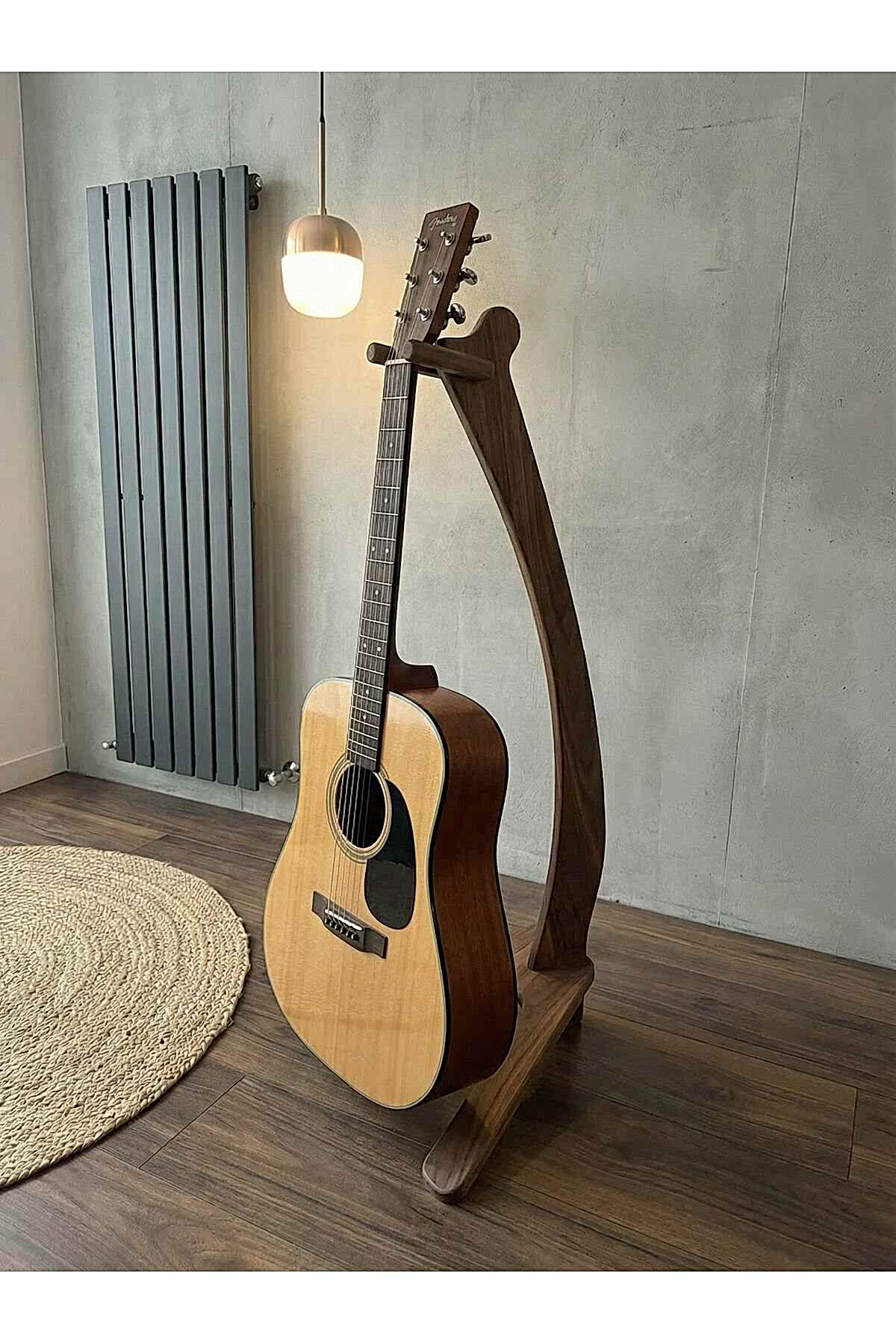 Montavo MNT02 Koyu Huş Gitar Sehpası – Ahşap Enstrüman Ayaklığı