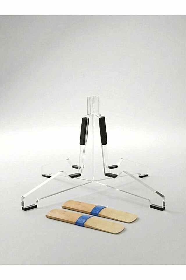 Mavi Kuşak Klarnet Kamışı 1.00 Numara Standlı Set - 2'li + Klarnet Standı - Rigotti Hot and Swing