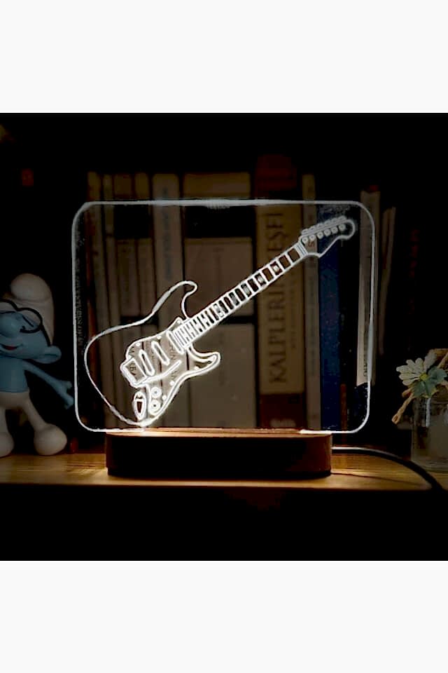 Özel Tasarım Elektro Gitar - Gece Lambaları - Strat Kasa SSS
