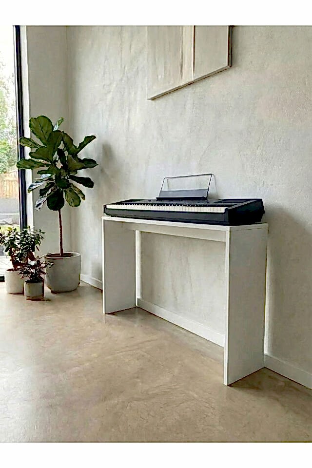Montavo Beyaz Piyano Sehpası – PS-35, PLX-80WH, JDP-8830 Uyumlu Katlanır