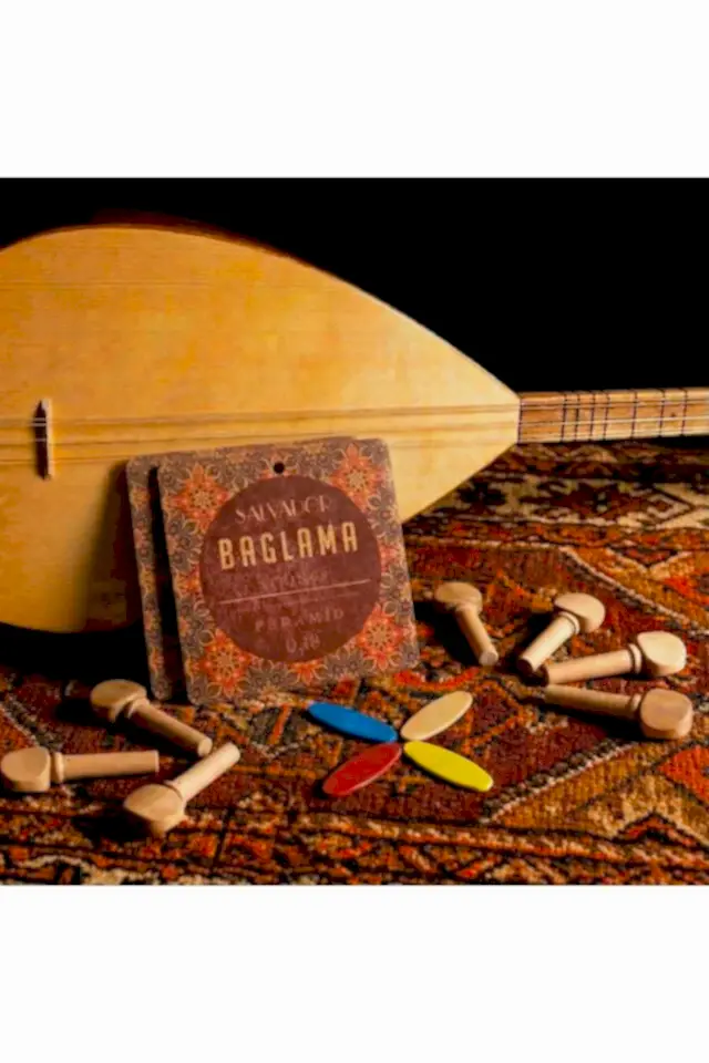 2 Takım Premium 0.18 Bağlama Teli Mızrap Tezene Seti Burgu Kulağı Tam Set (0.18 KISA SAP)
