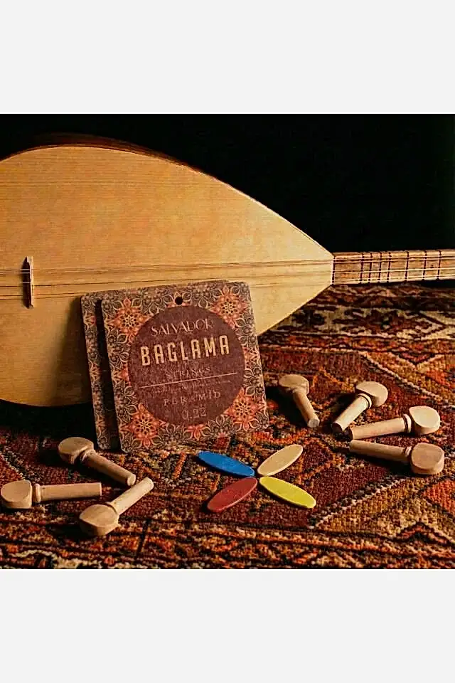 2 Takım Premium 0.22 Bağlama Teli Mızrap Tezene Seti Burgu Kulağı Tam Set (0.22 DİVAN BAĞLAMA)