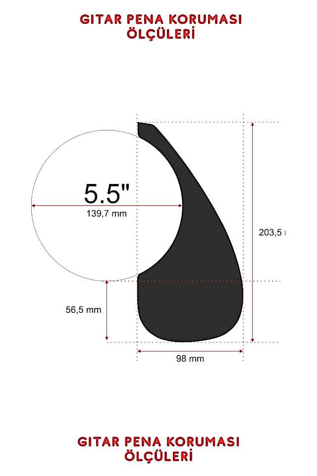 Pickguard Akustik Gitar Kendinden Yapışkanlı (Pena Korumalığı)