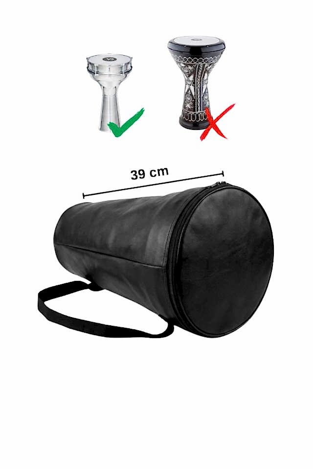Alüminyum 39 Cm Darbuka Kılıfı 4 Numara Darbukaya Uyumlu Pedsiz Suni Deri Darbuka Kılıfı