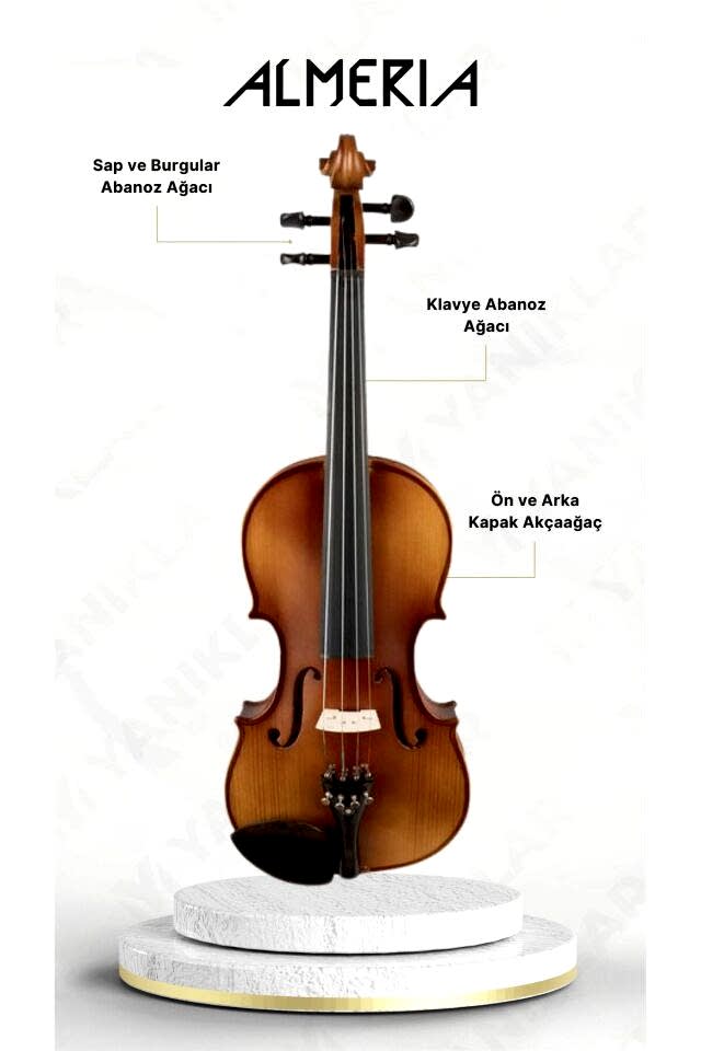 Almeria AM22507 4/4 El Yapımı Keman - Taşıma Çantası, Reçine, Yay Dahil