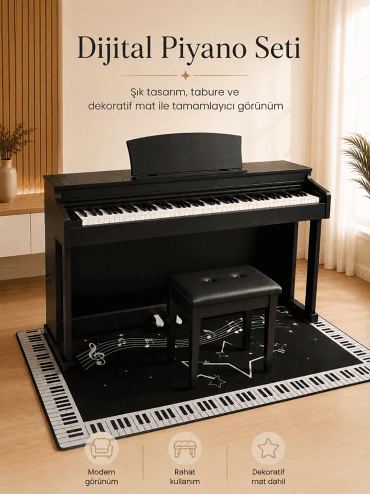 Lucetta 4408 - 88 Tuşlu Dijital Piyano ve Tabure