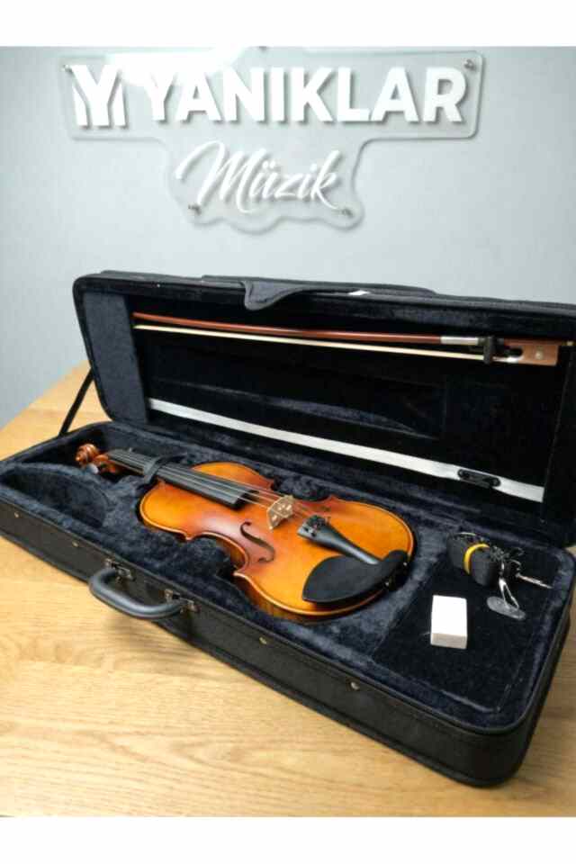 Almeria AM22406 4/4 Mat Keman Seti - Yastık, Susturucu, Akort, Tel, Reçine, Metod Dahil